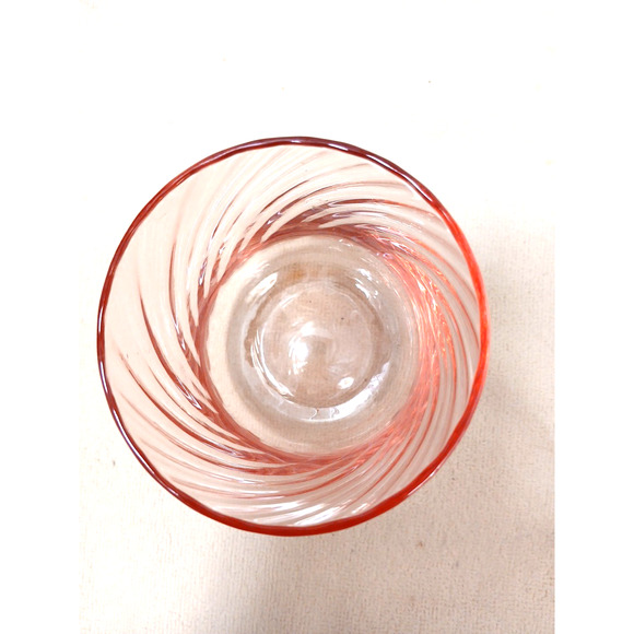Vintage Cristal D'Arques Durand Rosaline Pink Swirl Tumbler Short Water Glass - Picture 5 of 10